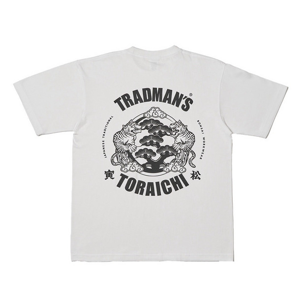 【寅壱 × TRADMAN'S BONSAI】crew neck T-shirts　WHITE